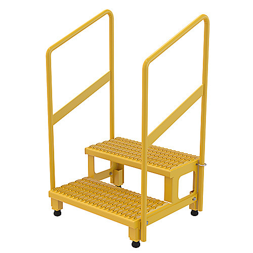 Adj Step Stand 2 Step W/Handrail 25.93 × 22.87