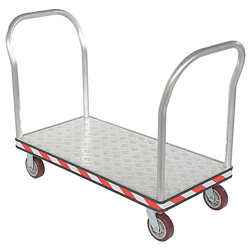 Alum Treadplate Platform Trk 24 × 45 Dual Hdl