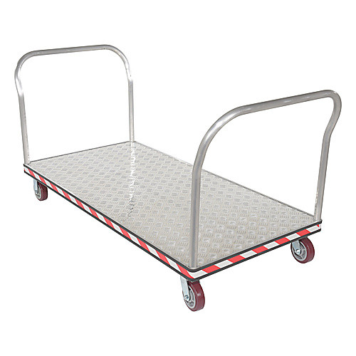 Alum Treadplate Platform Trk 36 × 69 Dual Hdl