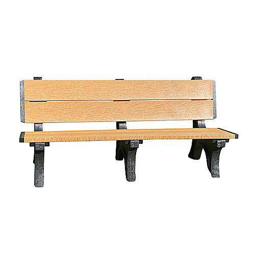 Bench Deluxe Backed 2872 Bk Leg Cedar Seat