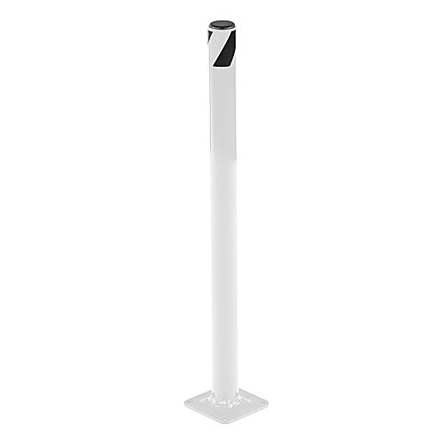 Steel Pipe Safety Bollard 24″ × 1.75″ White