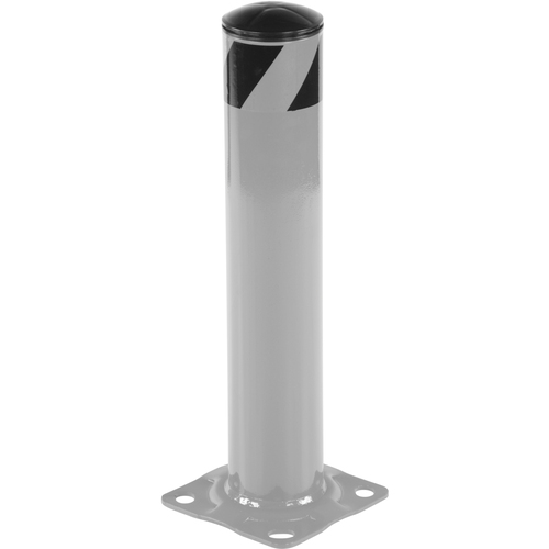 Steel Pipe Safety Bollard 24″ × 4.5″ Silver
