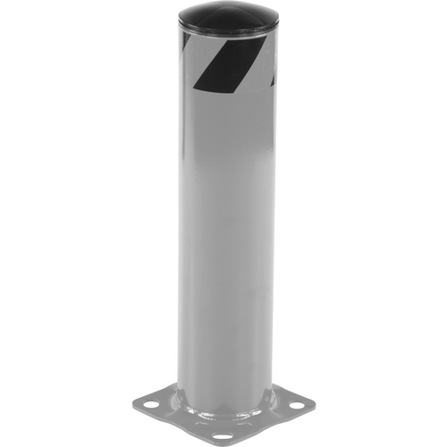 Steel Pipe Safety Bollard 24″ × 5.5″ Silver