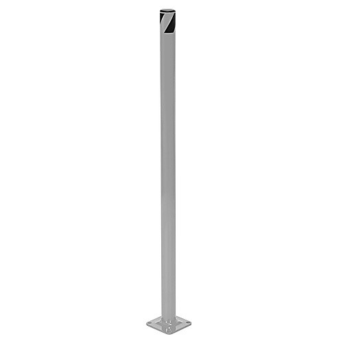 Steel Pipe Safety Bollard 36″ × 1.75″ Silver