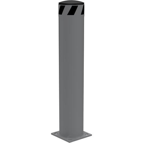 Steel Pipe Safety Bollard 36″ × 6.5″ Gray