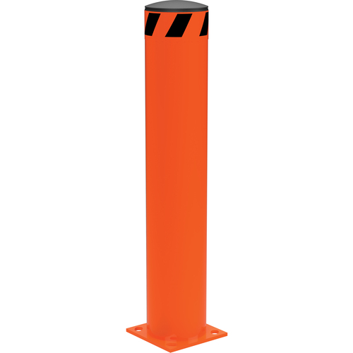 Steel Pipe Safety Bollard 36″ × 6.5″ Orange