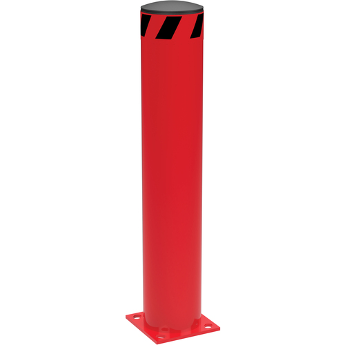 Steel Pipe Safety Bollard 36″ × 6.5″ Red