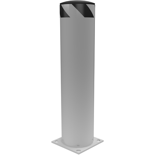 Steel Pipe Safety Bollard 36″ × 8.5″ Gray
