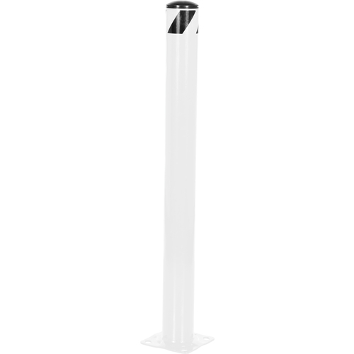 Steel Pipe Safety Bollard 42″ × 4.5″ White