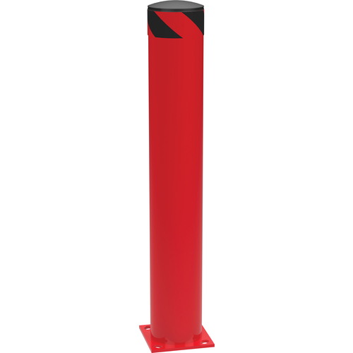 Steel Pipe Safety Bollard 42″ × 6.5″ Red