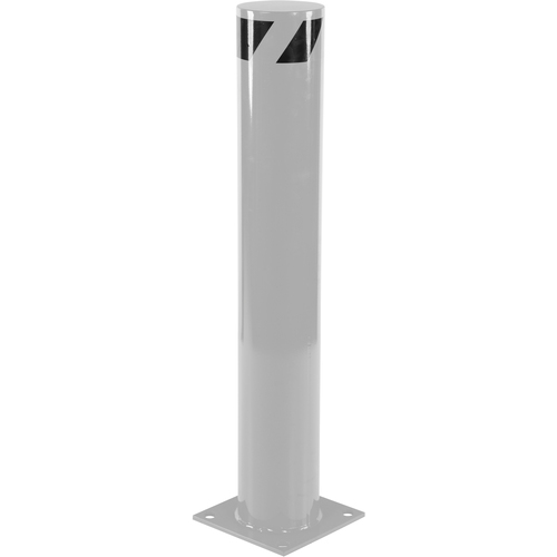 Steel Pipe Safety Bollard 42″ × 6.5″ Silver