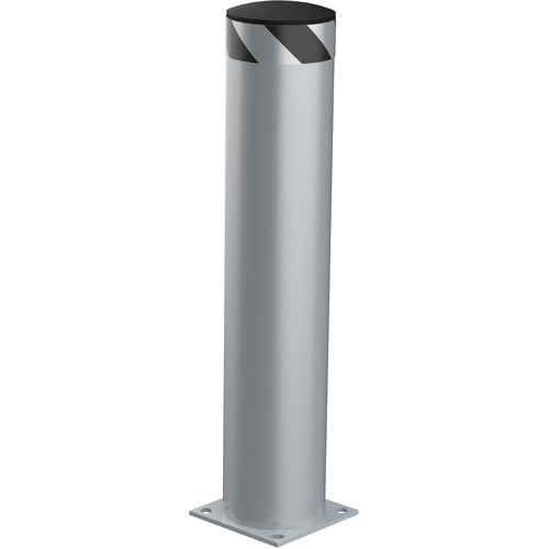 Steel Pipe Safety Bollard 42″ × 8.5″ Silver