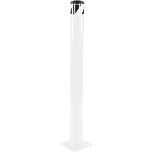 Steel Pipe Safety Bollard 48″ × 4.5″ White