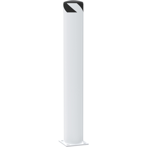 Steel Pipe Safety Bollard 48″ × 6.5″ White