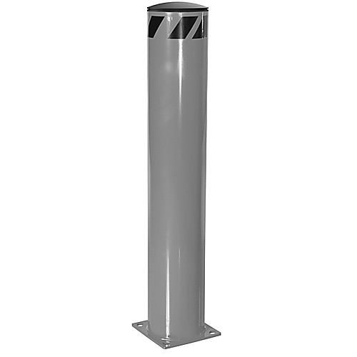 Steel Pipe Safety Bollard 48″ × 8.5″ Gray
