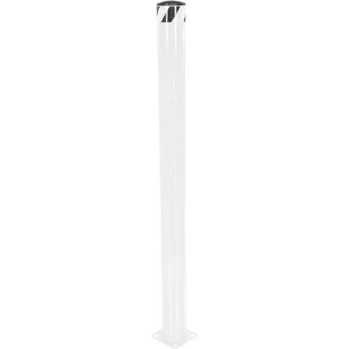 Steel Pipe Safety Bollard 62″ × 4.5″ White