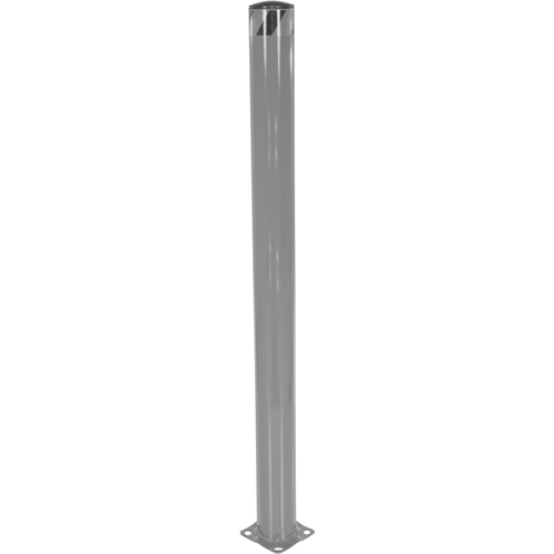 Steel Pipe Safety Bollard 62″ × 5.5″ Gray