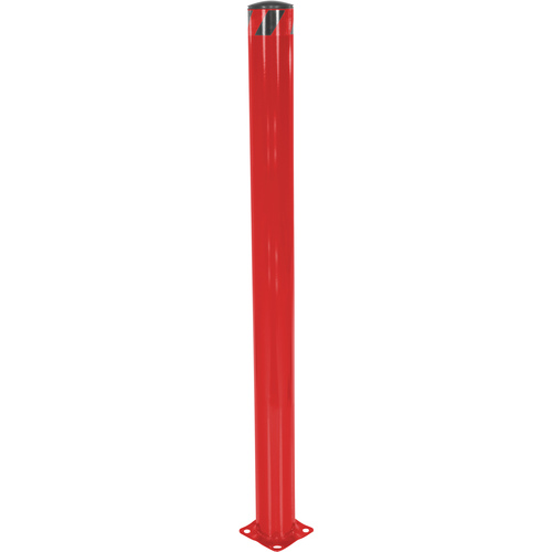 Steel Pipe Safety Bollard 62″ × 5.5″ Red