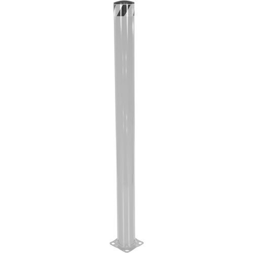 Steel Pipe Safety Bollard 62″ × 5.5″ Silver