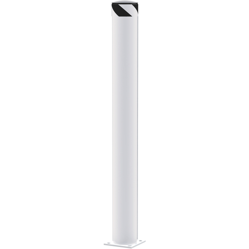 Steel Pipe Safety Bollard 62″ × 6.5″ White