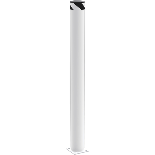 Steel Pipe Safety Bollard 72″ × 6.5″ White