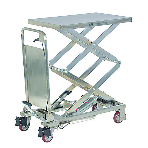 Partial SS Elevating Cart 220lb 17.5 × 27.5