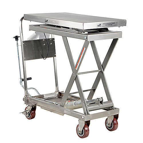 Partially SS Cart W/Scale 500lb 32 × 19.5