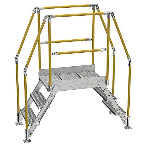 Galvanized Cross-Over Ladder 66.5 × 72.15″ 3 Step