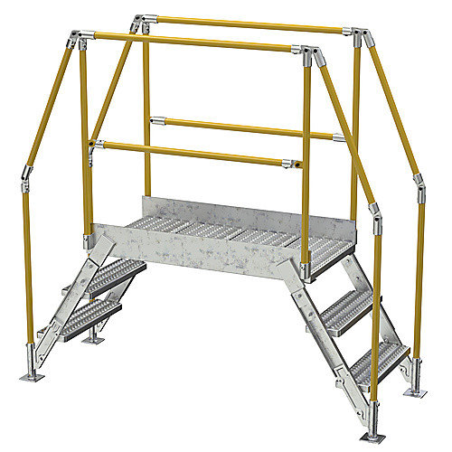 Galvanized Cross-Over Ladder 78 × 72.15″ 3 Step