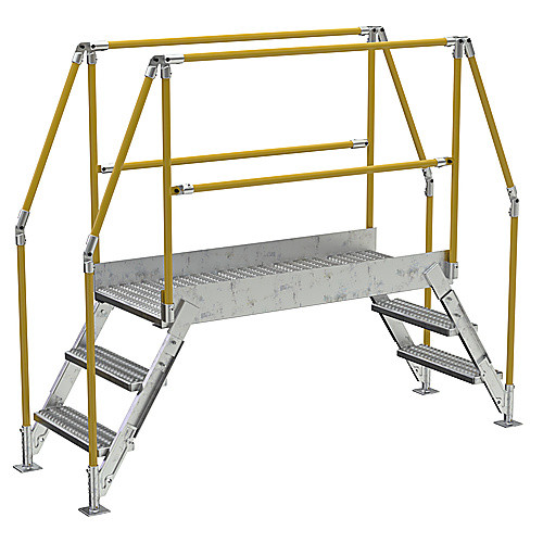 Galvanized Cross-Over Ladder 90.5 × 72.15″ 3 Step
