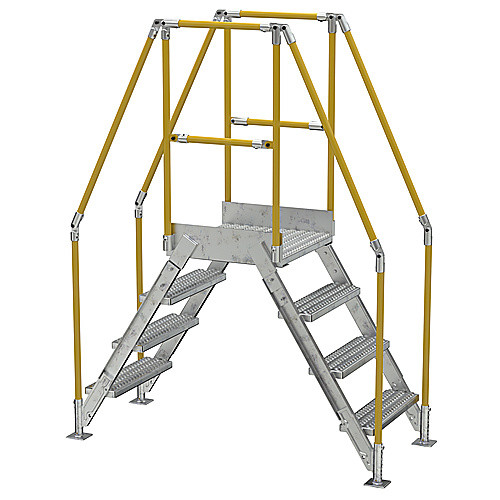Galvanized Cross-Over Ladder 67 × 82.15″ 4 Step
