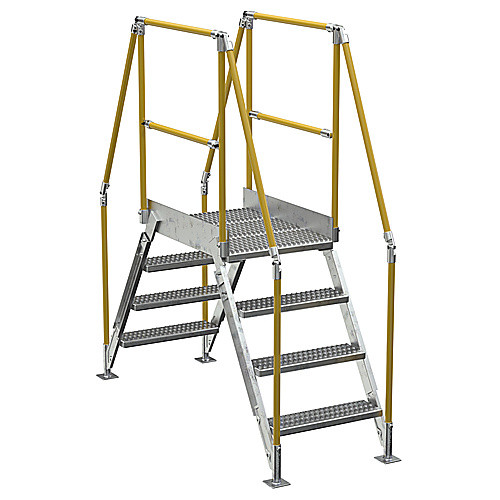 Galvanized Cross-Over Ladder 79 × 82.15″ 4 Step