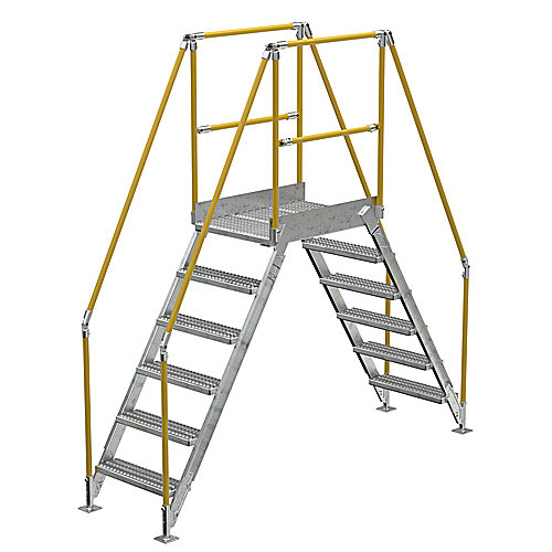 Galvanized Cross-Over Ladder 104 × 102.5″ 6-Step