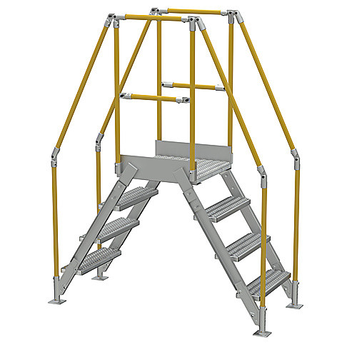 Aluminum Cross Over Ladder 14″ Wide 4 Step