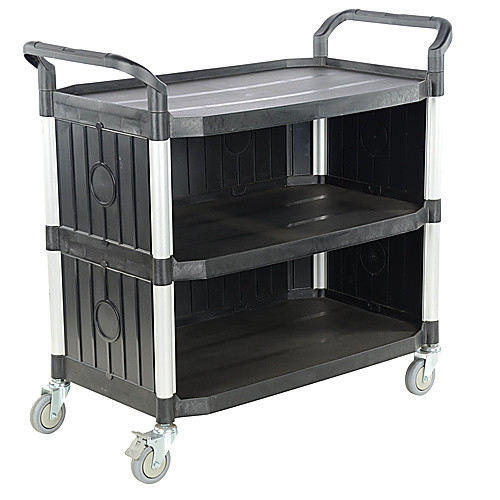 Commercial Cart 43 × 20 3-Shelf W/ Panels