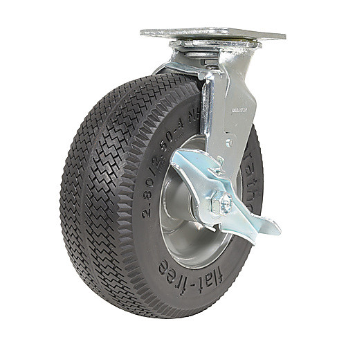 8 × 3 Flat-Free (Foam Filled) Swivel W/ Brake Caster