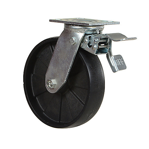 8 × 2 Glass-Filled Nylon Swivel W/Lock Caster