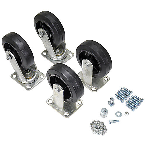 6″ × 2″ Mold-On-Rubber Caster Kit 2400# Cap