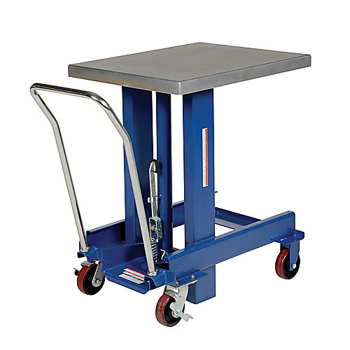 Ergo Manual Chrome Platform Table 61″