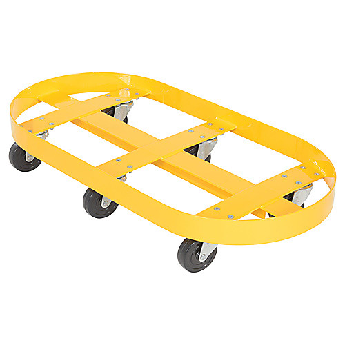 Double Drum Dolly 30 Gallon Hard Rubber Casters