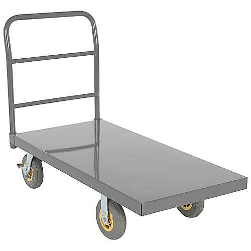 Steel Platform Truck W/ 8 × 2 Flat-Free (Gray)
