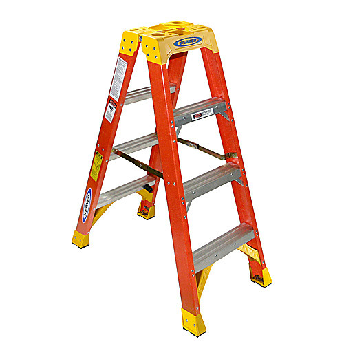 Fiberglass Twin Front Ladder 4 Step