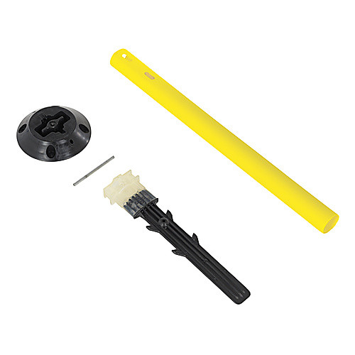 Permanent Sign Post W/Base 36 × 2 Yellow