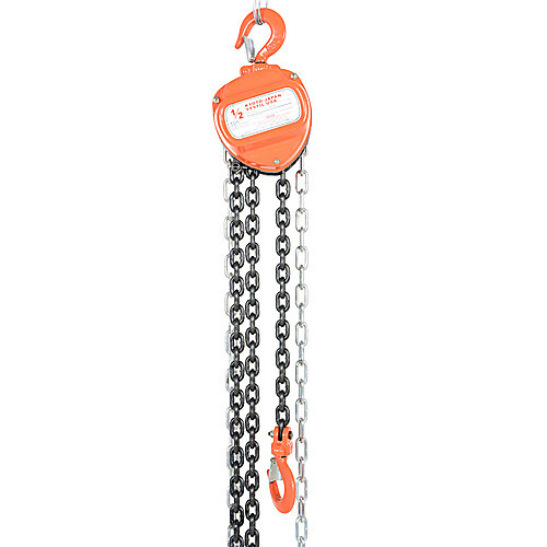 Manual Chain Hoist 1K Capacity 10 Ft