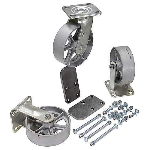6″ × 2″ Semi-Steel Caster Kit 3.6K