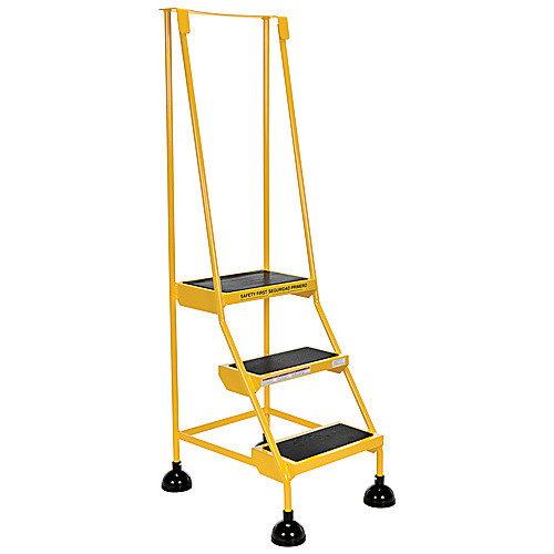 Spring Loaded Roll Ladder 3 Step Yellow