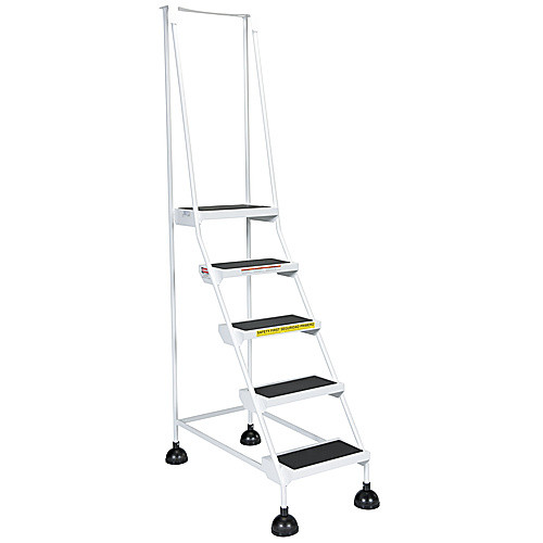 Spring Loaded Roll Ladder 5 Step White
