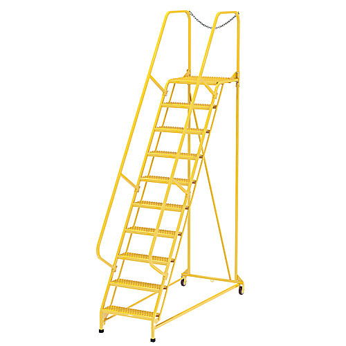 Maintenance Ladder Grip-Strut 10-Step Yellow
