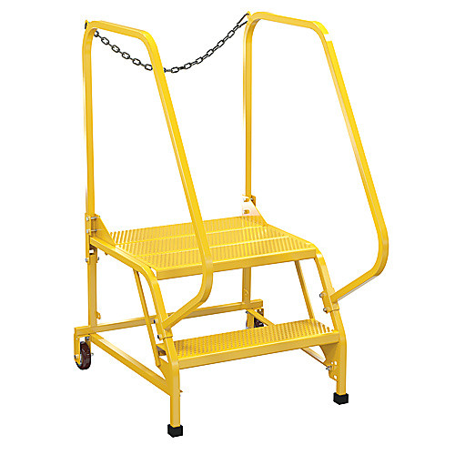 Maintenance Ladder Perforated 2-Step Yellow