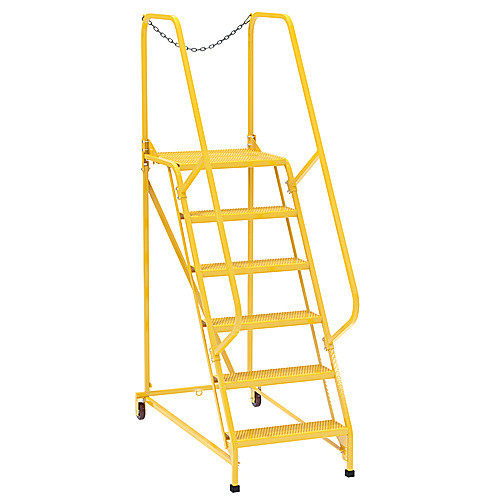 Maintenance Ladder Perforated 6-Step Yellow